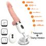 Automatic Adult Female Toys, Piston 7 Frequency Peristaltic Multiple Speed Pleasure Women Couple Toys with Hands Free Suction Cup Waterproof with Heating Function Massager