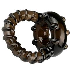 JunRP Medical Grade Silicone Ring for Men O-Ring Flexible Rings Male Enhancement Exercise Bands - Brown
