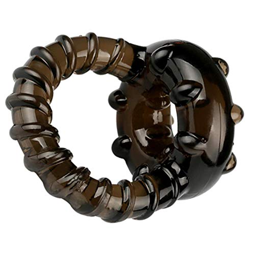 JunRP Medical Grade Silicone Ring for Men O-Ring Flexible Rings Male Enhancement Exercise Bands - Brown