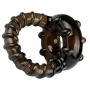 JunRP Medical Grade Silicone Ring for Men O-Ring Flexible Rings Male Enhancement Exercise Bands - Brown