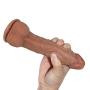 Amosfun Realistic Silicone Dildo Soft G-Spot Penis Vaginal G-spot Anal Masturbation Toy with Suction Cup for Female Women
