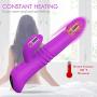 Maison-Market G-Spot Vibrator Massager with Thrusting 0.78 inches Max, Heating Function Swing Dildo for Clitoris Stimulation, USB Rechargeable Waterproof with 10 Vibration Modes Dual Motor for Women