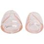 2pcs Soft Silicone Glans Sleeve Penis Extender Cock Ring for Male (Pink)