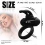 Vibrating Ring，Rings Vibrator for Men - Male Toys Silicone Waterproof Rabbit Clitoral Stimulate for Women