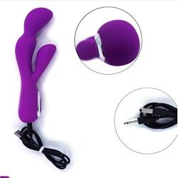 LLFX USB Vibràtor Massage Rabbit Vibràtor Vibràtor Stimulàtion Orgàsm Masturbǎtion Toys with Comfort and Flexible Realistic Jeans (Color : Purple)