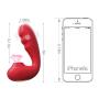 Clitoral Sucking Vibrator, Wearable G Spot Vibrators Waterproof, Rechargeable Clitoris Stimulator with 3 Suction & 10 Vibration Patterns Sex Toys for Women (Red))