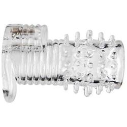 Size Matters Clear Sensations Vibrating Textured Erection Sleeve Dildo