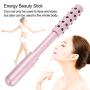 Slimming Massage, Face Roller Massage Stick, Germanium Particles Face Massage Roller Skin Tightening Wrinkle Bar Anti Wrinkle Energy Beauty Bar Stick for Skin Relief Massager (Pink)