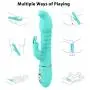 Thrusting Rabbit Vibrator with 3 Powerful Thrusting Actions 7 Vibration Modes for G Spot Clitoris Stimulation, PALOQUETH Waterproof Dildo Bunny Vibrator Personal Sex Toy for Women, Rechargeable Blue Thrusting Rabbit Vibrator with 3 Powerful Thrusting Actions 7 Vibration Modes for G Spot Clitoris Stimulation, PALOQUETH Waterproof Dildo Bunny Vibrator Personal Sex Toy for Women, Rechargeable Blue
