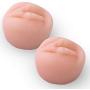 LeLuv Cylinder Seal Vacuum Penis Pump Donut Realistic Vagina Opening Soft Silicone 2 Pack