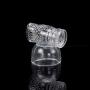 Massage Accessories Massager Attachment Head Caps Attachments Silicone Accessory -Two Different Styles (Clear)