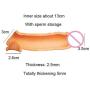 Reusable Condom Sleeve Silicone Penis Case Cover Penis Extender Enhancer Enlarger Sleeve Crystal Elastic Sleeve Cock Ringfor Male + Gift