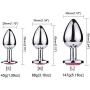 Double Color 3 Pcs Sensuality Stainless Steel Anal Butt Plug Fantasy Sex Restraints Sex Toys Love Game Trainer Vibrating