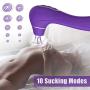 Clitoral Sucking Vibrator G-spot Stimulator for Women, Rechargeable Clit Dildo Vibrators with 10 Suction & Vibration Modes for Nipple and Vagina Massage, Fondlove Adult Sex Toys for Solo or Couples