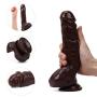 High Quality Brown Realistic Muscle Relaxing Wand for Women Soft PVC Discreet Package
