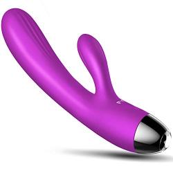 G Spot Rabbit Vibrator for Vagina and Clitoris Stimulation Dildo Vibrator with 7 Powerful Vibration Modes Rechargeable Dual Motor Sex Toys for Women and Couple