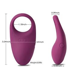 SVAKOM Wendy Vibrating Cock Ring Vibrator Powerful Full Silicone Penis Ring Waterproof Rechargeable Longer Lasting Erection Adult Sex Toy for Men Couples (Violet)