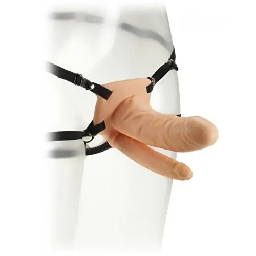 Kinx The Extender Duet Hollow Strap-On Flesh and Black Kinx The Extender Duet Hollow Strap-On Flesh and Black