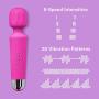 Luna Magic Wand Massager - Rechargeable Clitoral Waterproof Vibrator - 20 Patterns & 8 Intensities – Handheld, Quiet, Small, Powerful - Dildo Sex Toy for Couples, Men, Women & Females - Hot Pink