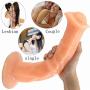 Lfcmf 13.7 inch Super Long Realistic D-i-ldo for Women - Lifelike Extra Soft D-i-ldo Waterproof (Color : Yellow)