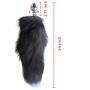 AKStore Wild Small Stainless Steel Foxs Tails Anal Butt Plug,Anal Tail Sex Toys, Sexual Show,SM Special Butt Plug Anal Stimulator for Women Suppositories Cospaly(Black)