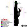 LeLuv Rabbit Vibrator Slim Bunny Blue Bundle with Mini Bullet