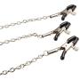 Zcargel Adult SM Sex Toy Adjustable Soft Rubber Metal Nipple Clamps Clit Clamp Set with Chains