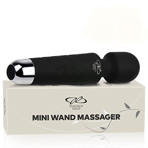 Wireless Wand - Waterproof Rechargeable for Body - Back Neck Sport Massage - Black Travel Friendly - Multi Speed 8-10 Magic Vibrating Patterns - Personal Quiet Mini