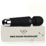 Wireless Wand - Waterproof Rechargeable for Body - Back Neck Sport Massage - Black Travel Friendly - Multi Speed 8-10 Magic Vibrating Patterns - Personal Quiet Mini