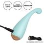 CalExotics Slay #ThrillMe – Silicone Mini Tickler Vibrator – Rechargeable Waterproof Adult Sex Toys for Women – Blue