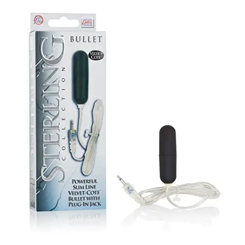 CalExotics Sterling Collection - Wired Bullet Egg Vibrator - Remote Control Sex Toys for Couples - Adult Vibe Massager - Black - 2.2 Inch CalExotics Sterling Collection - Wired Bullet Egg Vibrator - Remote Control Sex Toys for Couples - Adult Vibe Massager - Black - 2.2 Inch