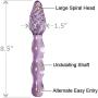 Glass Gem Kunzite 8.5" Textured Wand Massager