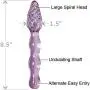 Glass Gem Kunzite 8.5" Textured Wand Massager