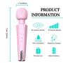 Grectek Wireless Full Body Wand Massager with Separate Electrical Motor,Handheld Waterproof Massager 20 Vibration Patterns,Therapeutic Powerful and Rechargeable for Stress Relief (Pink)