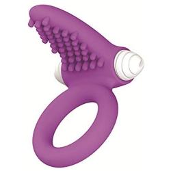 Powerful Vibrating Cock Ring Vibrator -Waterproof Silicone P Enis Ring-Enhancing Adult S ex Toys for Male or Couples (Purple)