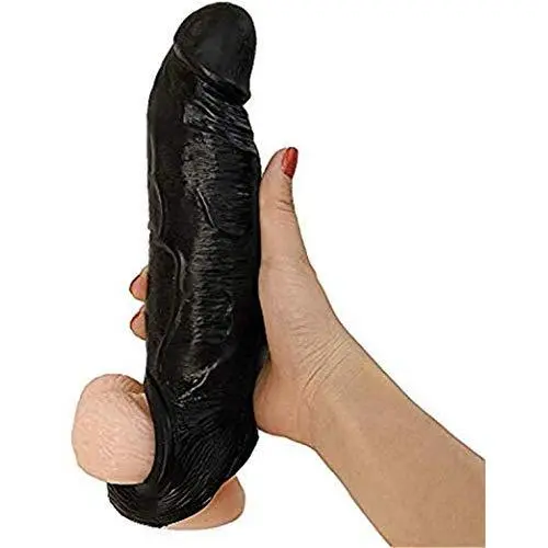 9 INCHSuper Long Black Extender Enlarger Extension Sheath Elastic Long Lasting Time Size Sleeve Stamina Enhancer - Black 918 9 INCHSuper Long Black Extender Enlarger Extension Sheath Elastic Long Lasting Time Size Sleeve Stamina Enhancer - Black 918