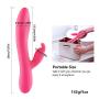 G Spot Rabbit Vibrator Waterproof Medical Silicone Rechargeable Massage Wand - Clit G Spot Stimulator Men Women Toy, Quiet Personal Adult Sex Toy (Pink)