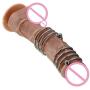 SchwarzSex Stainless Steel Penis Ring Delay Ejaculation Dick Ring Spiral Metal Cock Rings Penisring Chastity Device Adult Sex Toys for Men,30mm