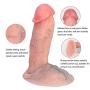 Hyper Realistic Ultra Soft Silicone Dildo Lifelike Vein Superior Penis Dual Layer Liquid Silicone Bendable Penis with Suction Cup Adult Sex Massage Masturbation Toys for Women 7 inch (Natural Flesh)