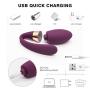 U-Shape Couples Pleasure Toys with Vibratiing&Stimulating Silicone Six Things for Adult Women&Men Waterproof Sexy Toys for Couple Flirting Bullet T Shirt