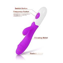 Portable 30-Speed Vibrating Silicone Waterproof G~Spôt Vîb~rá~törs Dual Vibration Home Personal Fitness Massage
