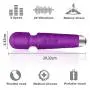 Upgraded Powerful Vibrate Wand Massager Cordless, Rechargeable with 20 Magic Vibration Modes, Whisper Quiet, Waterproof, Handheld Personal Massager for Neck Shoulder Back Body Massage, Sports Recovery Upgraded Powerful Vibrate Wand Massager Cordless, Rechargeable with 20 Magic Vibration Modes, Whisper Quiet, Waterproof, Handheld Personal Massager for Neck Shoulder Back Body Massage, Sports Recovery