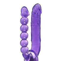 YEVIOR Double Trouble Jelly Multi Speed Dual Penetration Toy for Personal Pleasure Toy Wave Bead