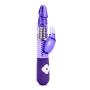 7 Vibrating Functions Luxury Soft Rotating Beads Rabbit Vibrator - Clitoral G Spot Dual Stimulator - Ribbed Textured Shaft - Waterproof - Sex Toy for Women - Sex Toy for Couples (Purple)