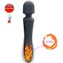 Light Portable Heating Vibrator for Body Silicone Waterproof 10 Different Speed Mode Massager USB Charger Charging Comfortable for Back, Muscle Aches