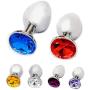 Ocaler®Small Size Mini Butt Anal Plug Toys Alloy Crystal Jewelry Sex Toys Adult Sex Products(Dark Blue)