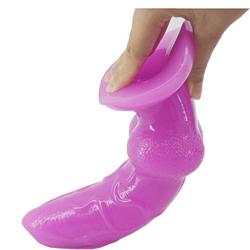 MLSice Realistic Big Animal Dog Dildo with Suction Cup Canine Penis Sex Toys for Women Sex Products Anal Butt Plug Lesbian Flirt Erotic Monster Cock and Balls Dong - Purple