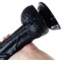 HYLHYL5-F Pěggìng Stràp ón, Huge Big Size Ultra-Soft Long Thick Ergonomic Designed Stick Double Skin-Safe Silicone Material for Women Black PVC Material Overall Length: 29cm/11.4in