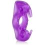 CalExotics Wireless Rockin’ Rabbit - Double Vibrating Bullet - Waterproof Pleasure Ring - Silicone Sex Toy For Couples - Clitoral Massager - Purple