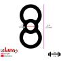 LeLuv Cock Rings Eyro Clear Silicone Bundle with Easyop 2.25 inch Loader Cone .5 inch Unstretched Diameter 3 Pack